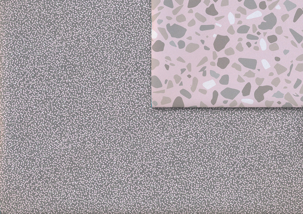 Terazzo rose gift wrap (double sided)