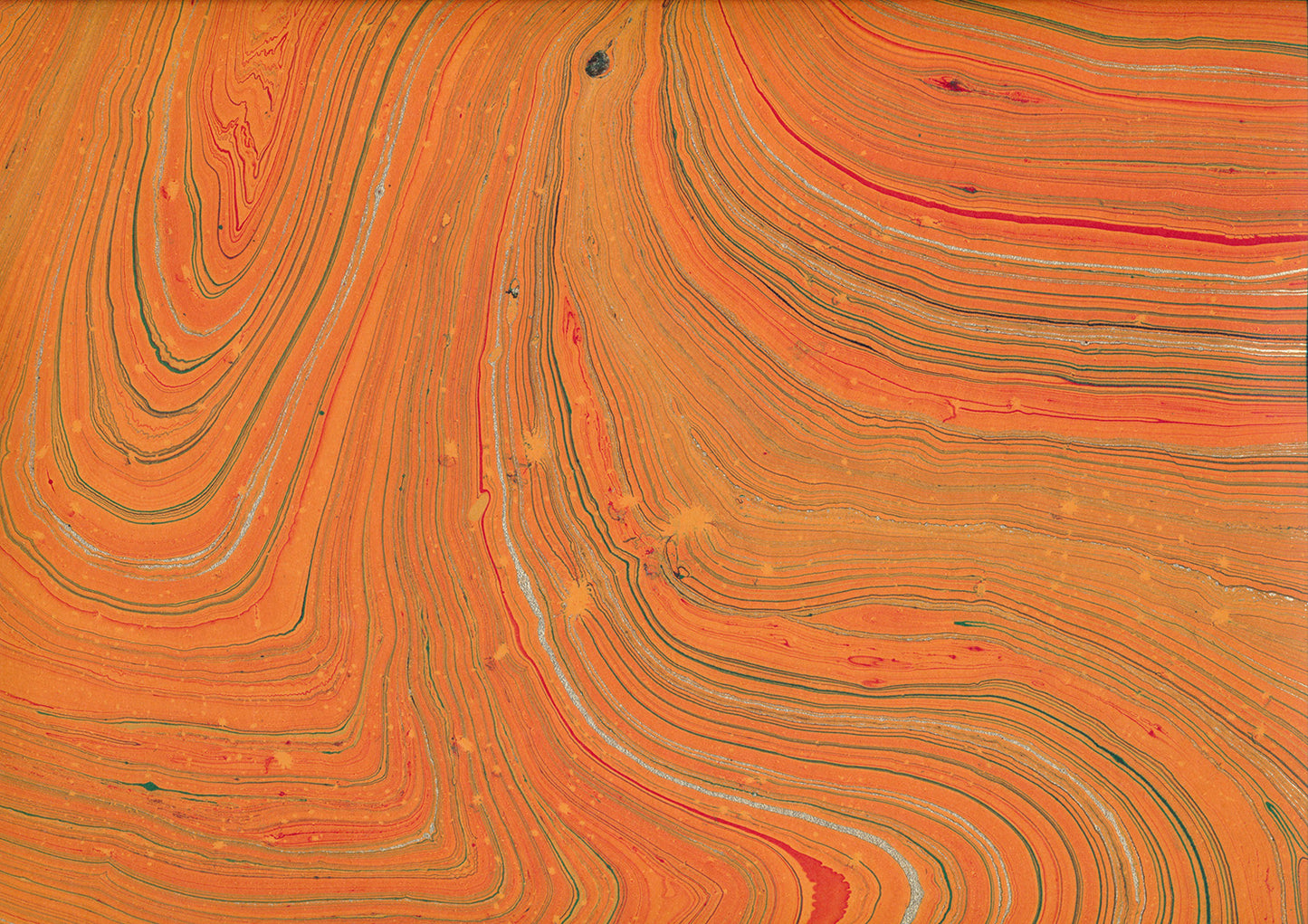 Jute Paper marbled orange 140