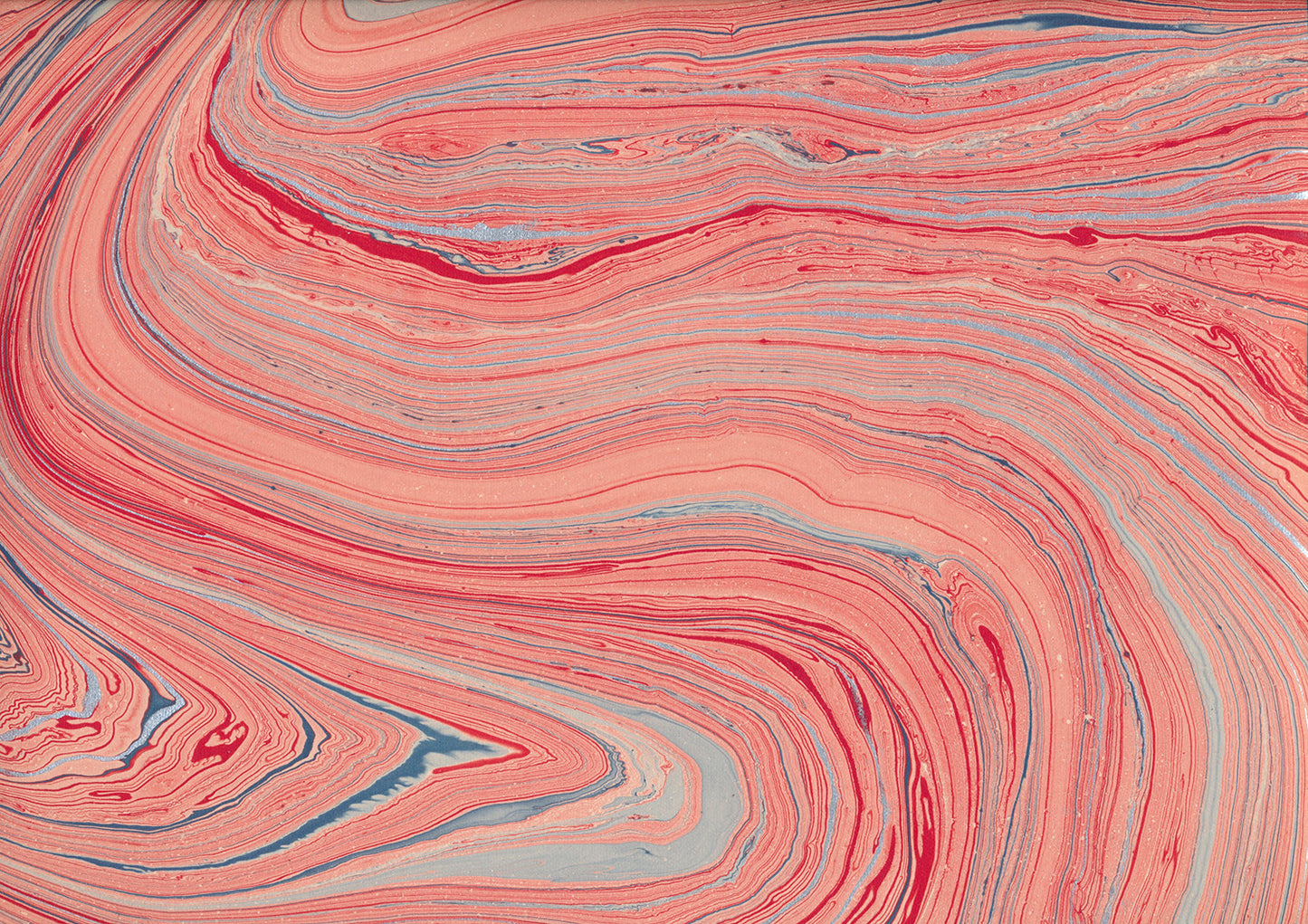 Jute Paper red with blue 37