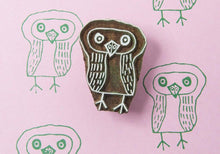 Load image into Gallery viewer, Wooden stamp Owl