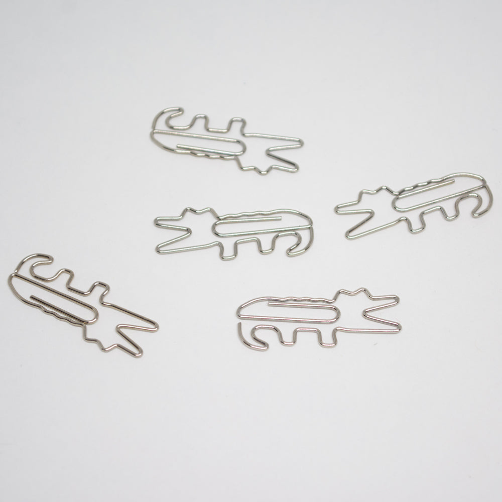 30 Paper Clips Crocodile - ollilypaperware