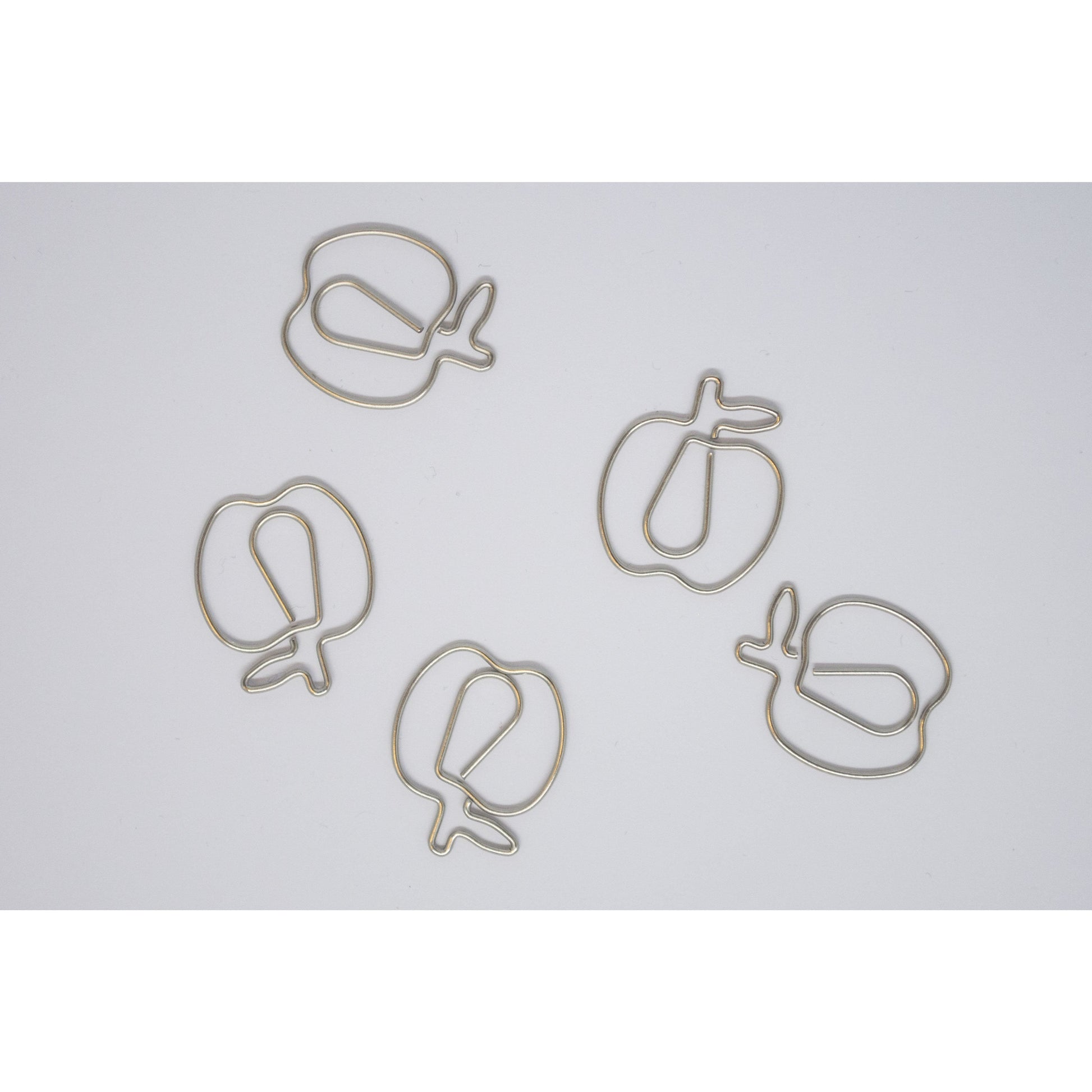 30 Paper Clips Apple - ollilypaperware