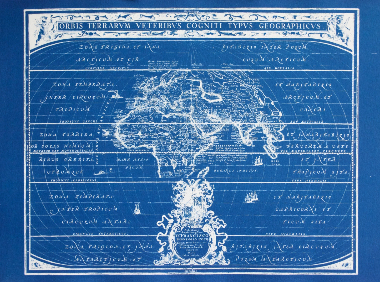 Cyanotype Globe - ollilypaperware