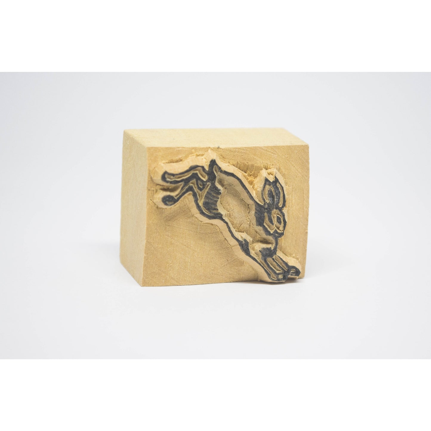 Wooden stamp rabbit