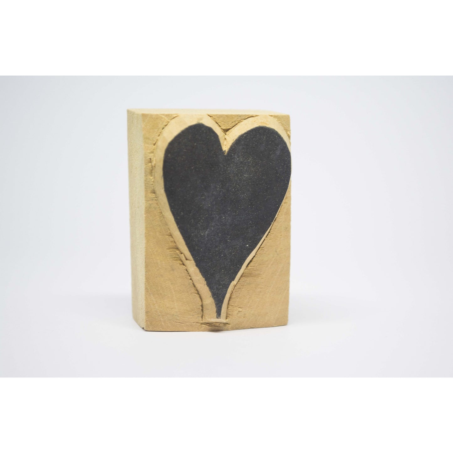 Wooden stamp heart
