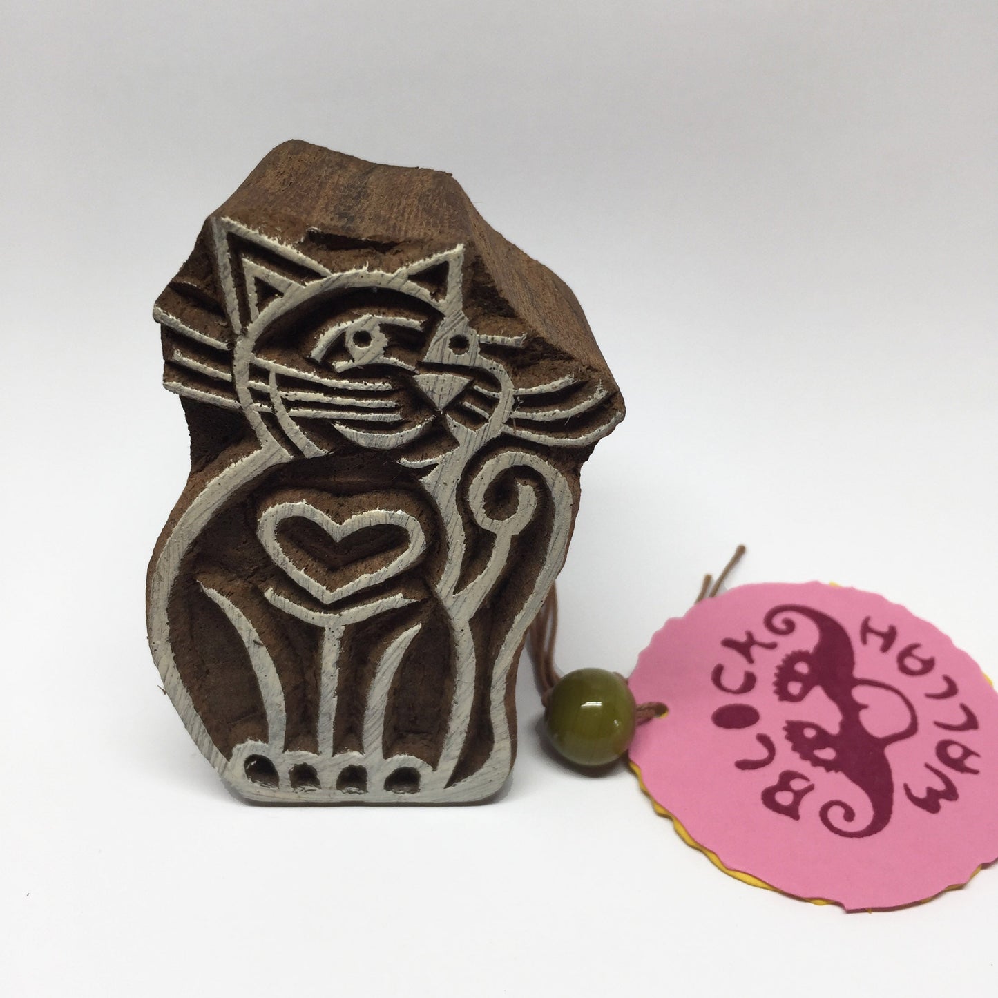 Holzstempel Katze