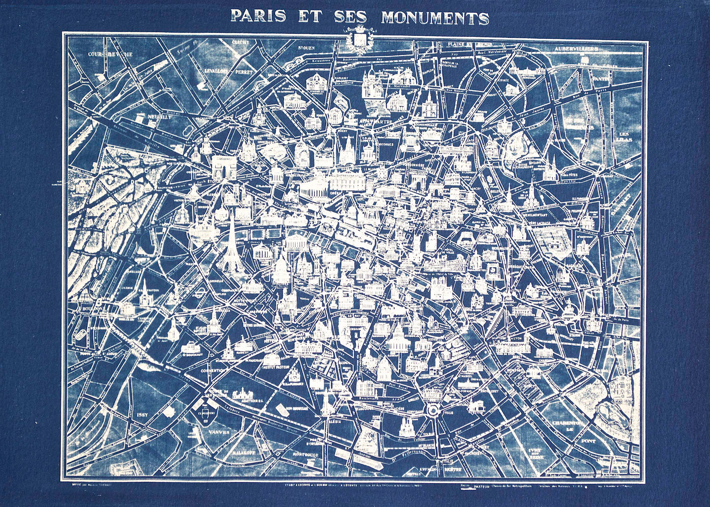 Cyanotype Paris - ollilypaperware