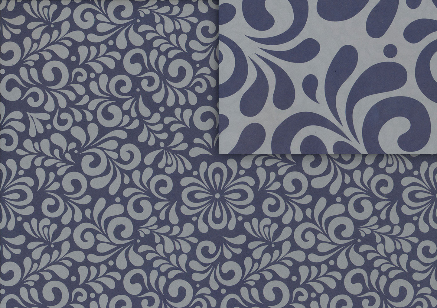 Bembel pattern gray/blue gift wrap (double sided)