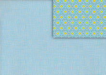 Load image into Gallery viewer, Circles and net blue gift wrap (double sided)