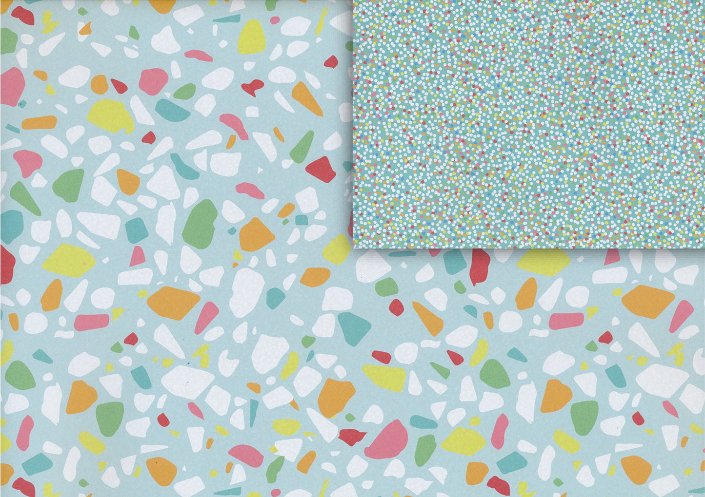 Terazzo turquoise gift wrap (double sided)