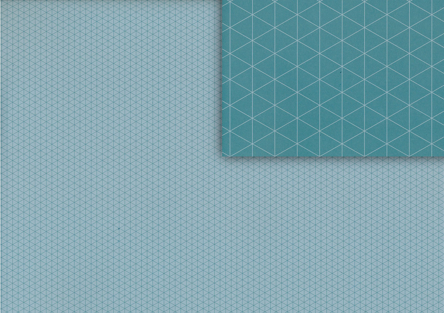 Triangles turquoise gift wrap (double sided)