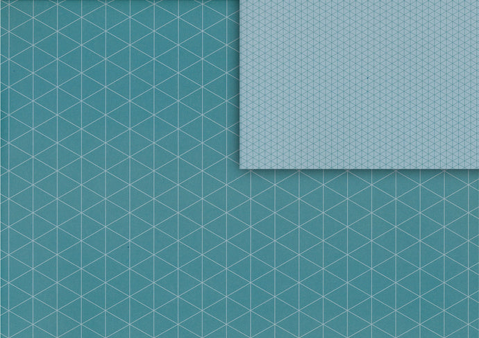 Triangles turquoise gift wrap (double sided)