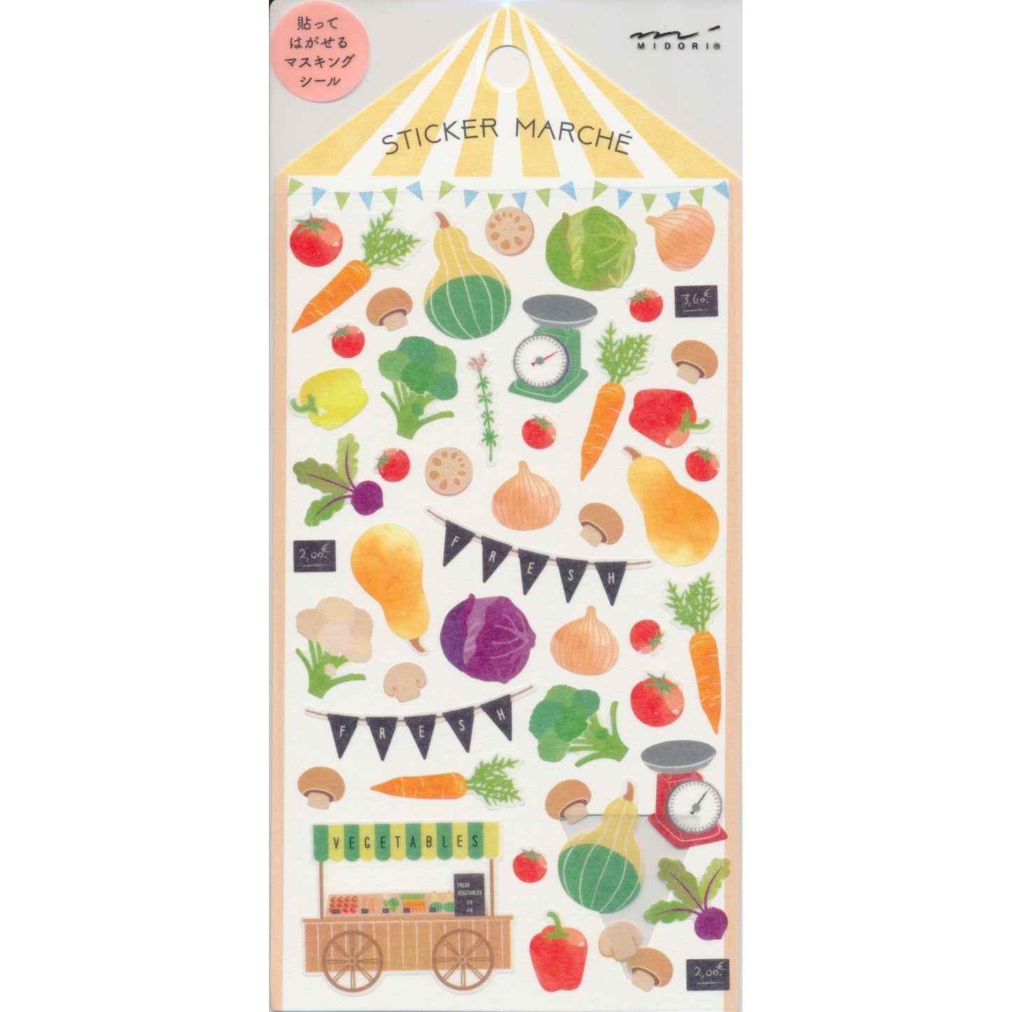 Midori Agenda Sticker Gemüse