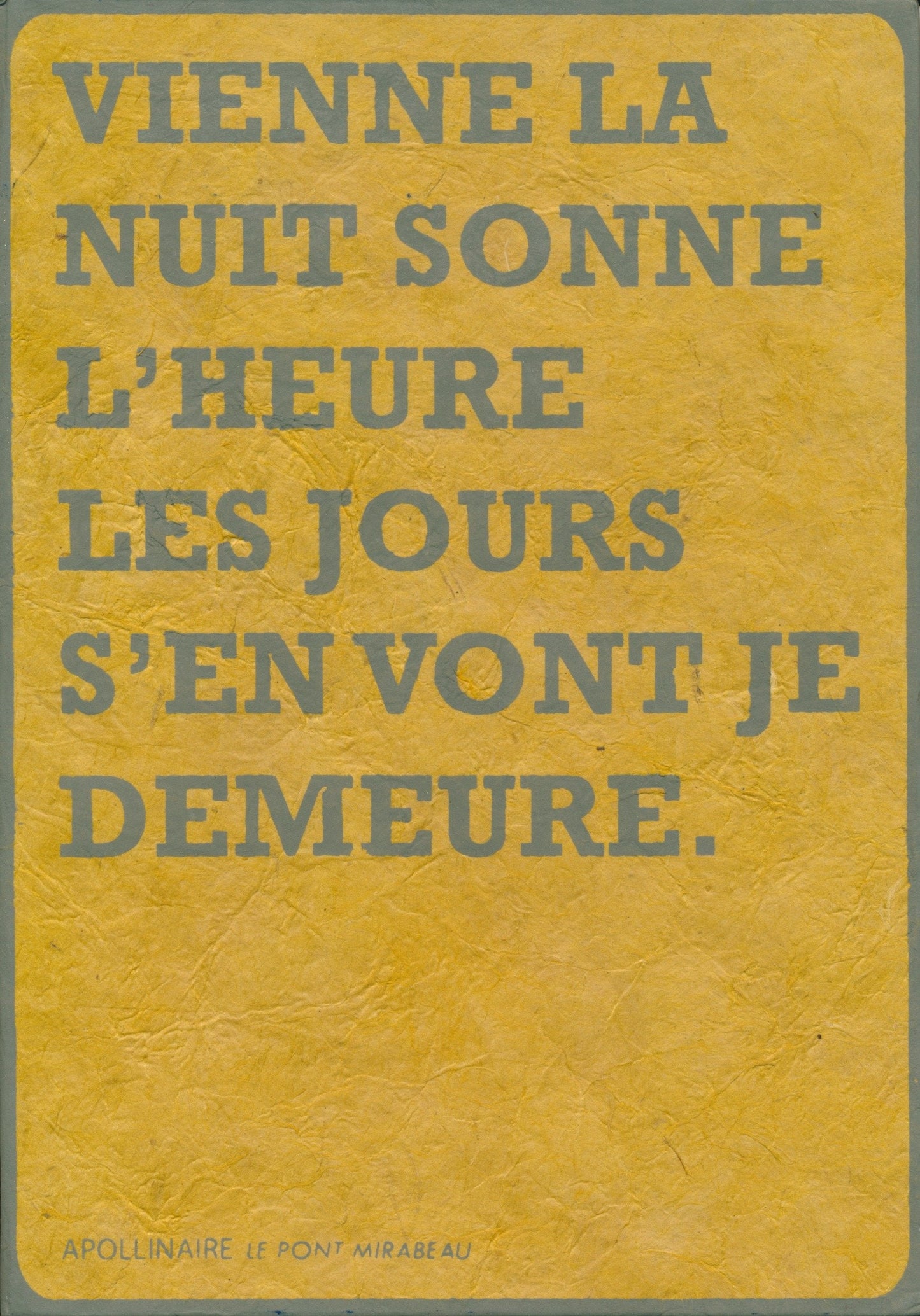 Apollinaire Notizbuch
