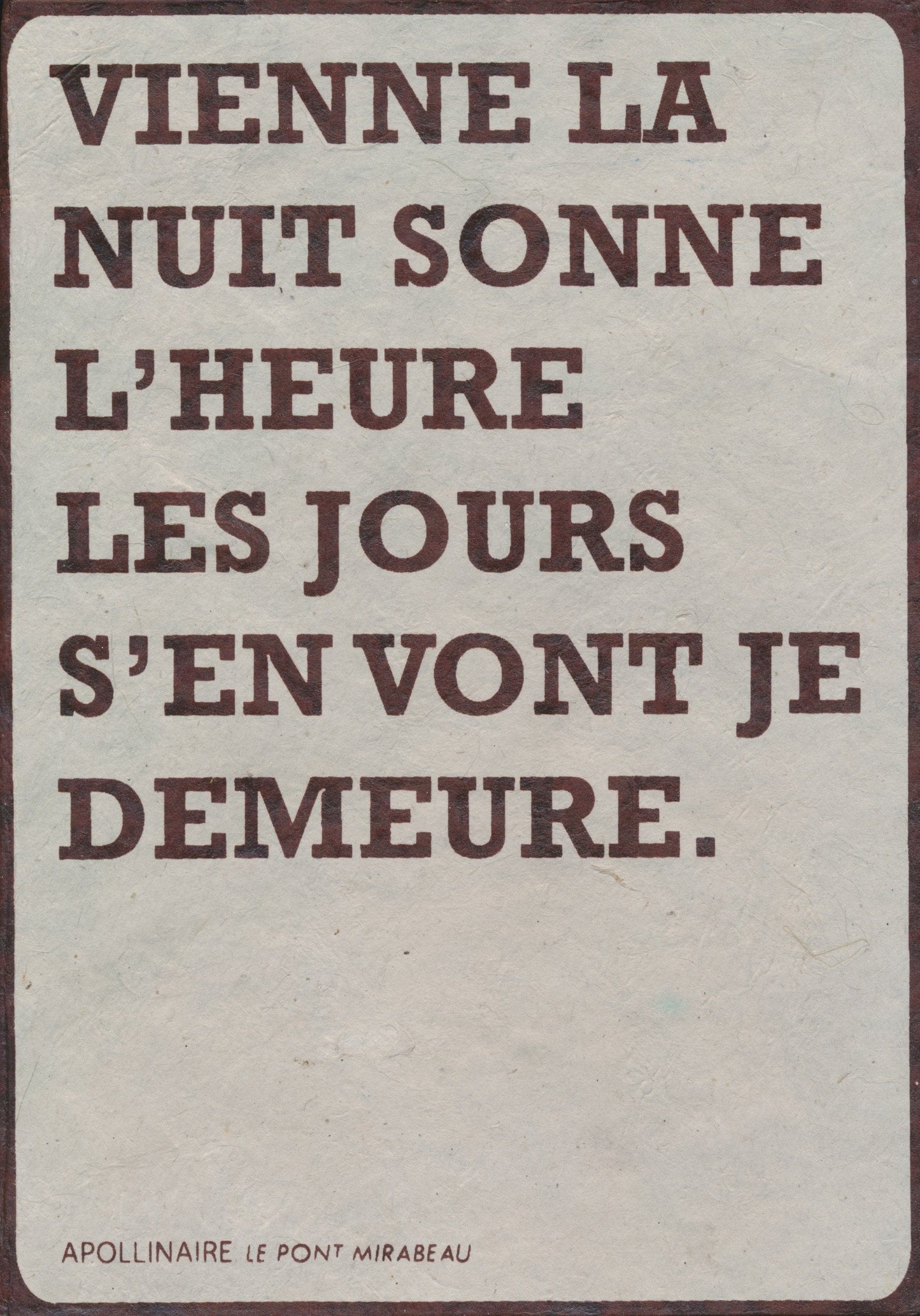 Apollinaire Notizbuch
