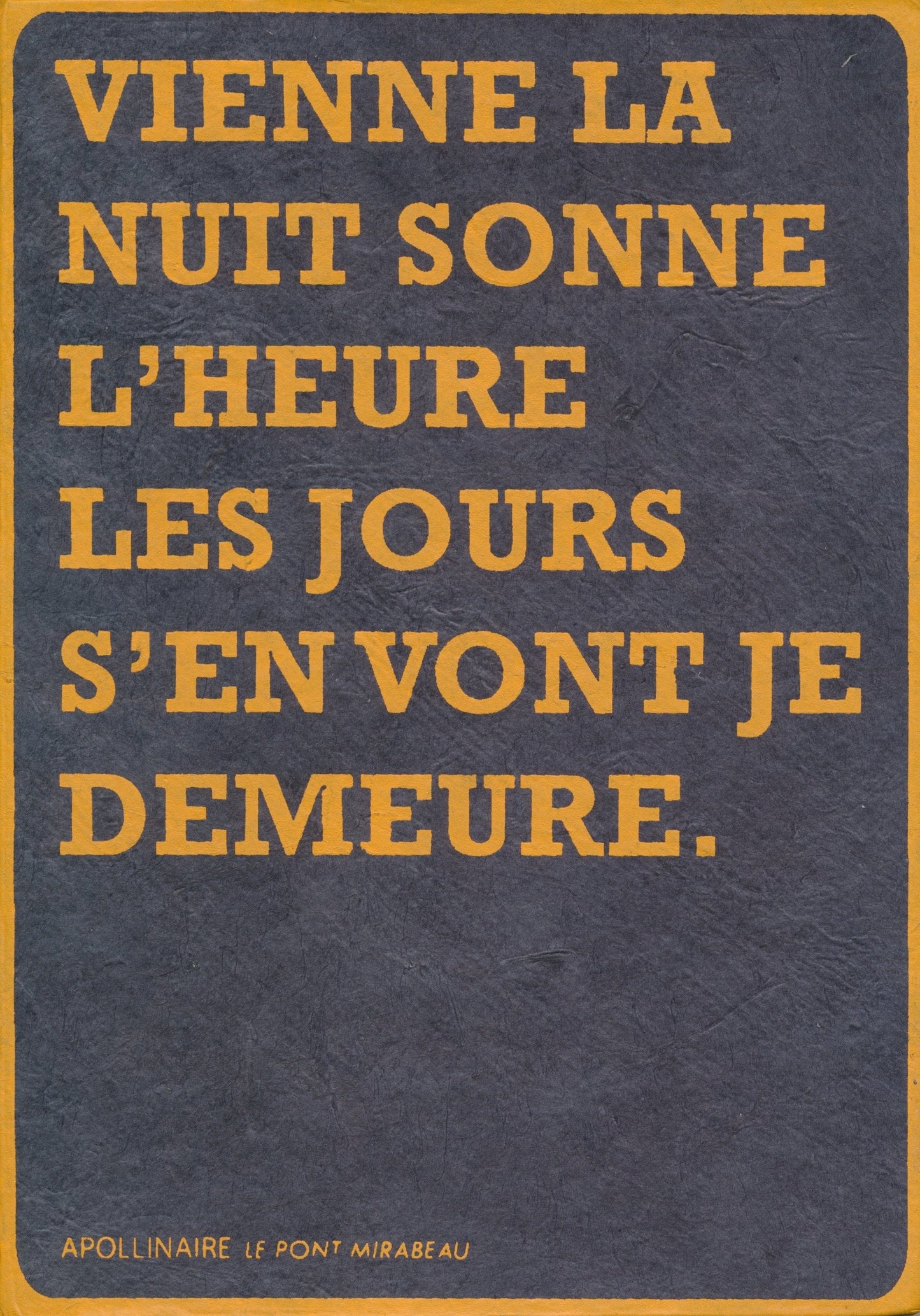 Apollinaire Notizbuch