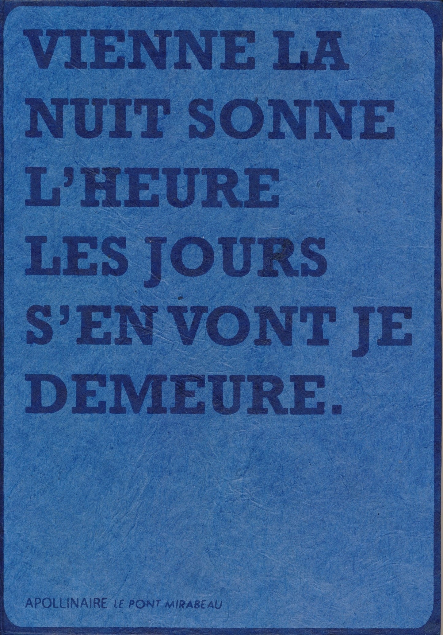 Apollinaire Notizbuch