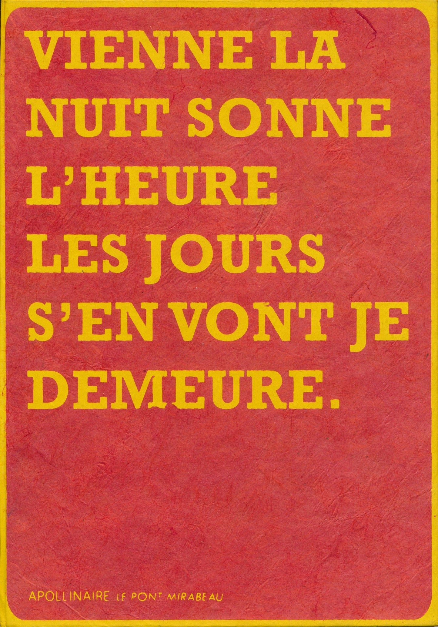 Apollinaire Notizbuch