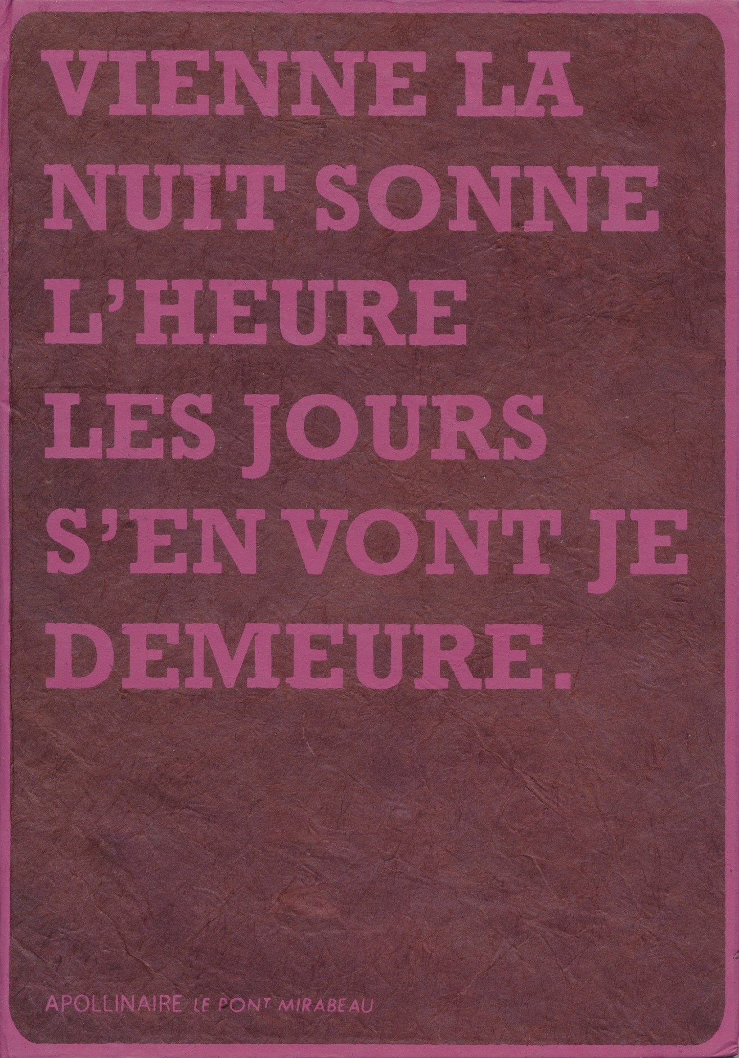 Apollinaire Notizbuch