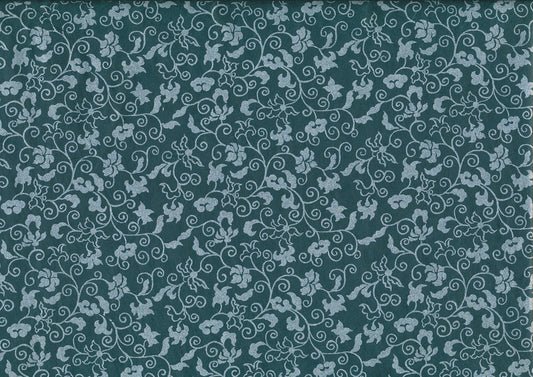 Papier Hanji vert foncé/argent
