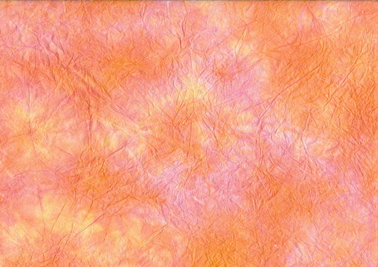 Papier Hanji teinté orange/rose