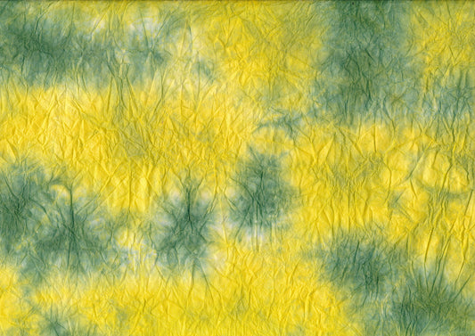 Papier Hanji teinté en jaune/vert