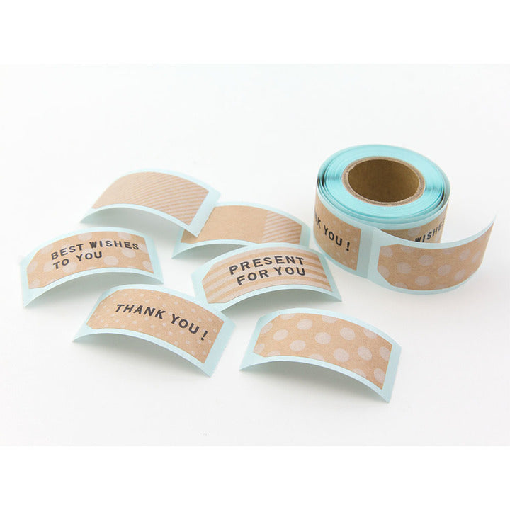 Stickerrolle Basteln mit Nachricht