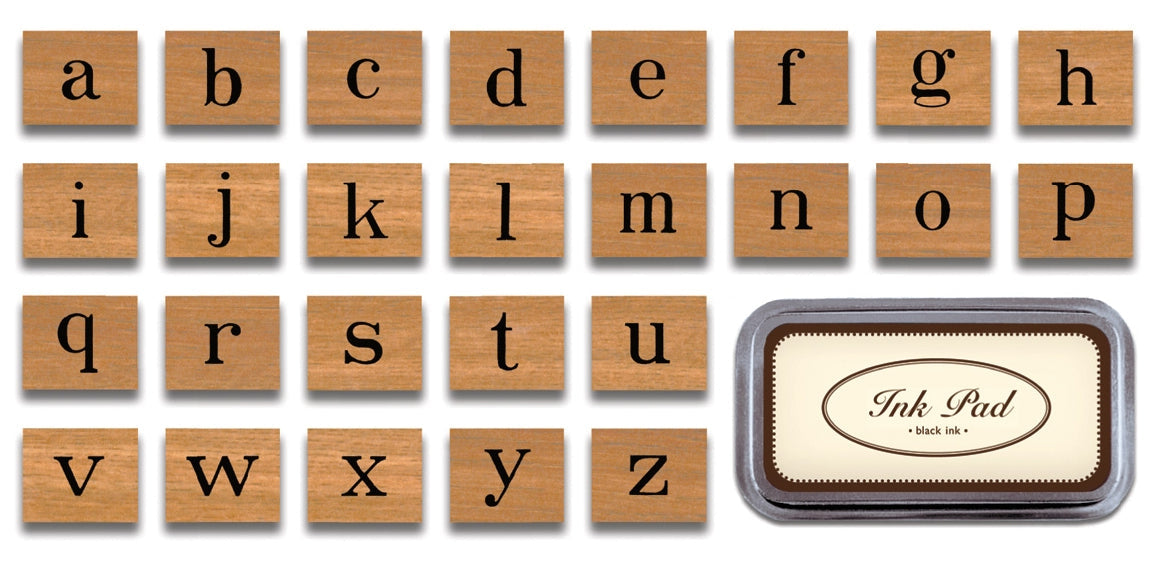 Cavallini Stamp Set lower case