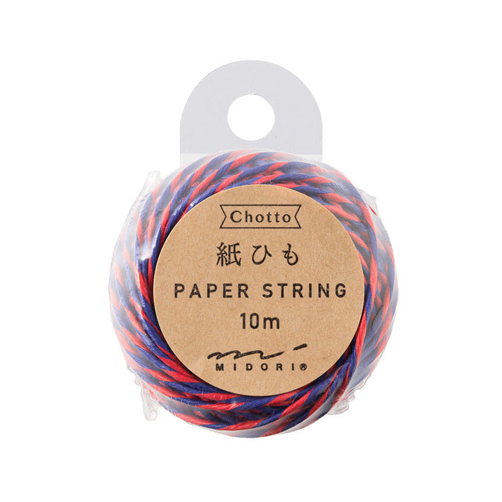 Ficelle de papier rouge/bleu
