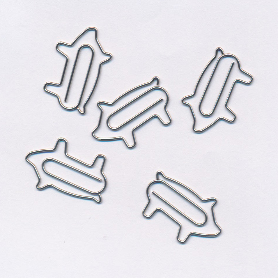 30 Paper Clips Pig - ollilypaperware