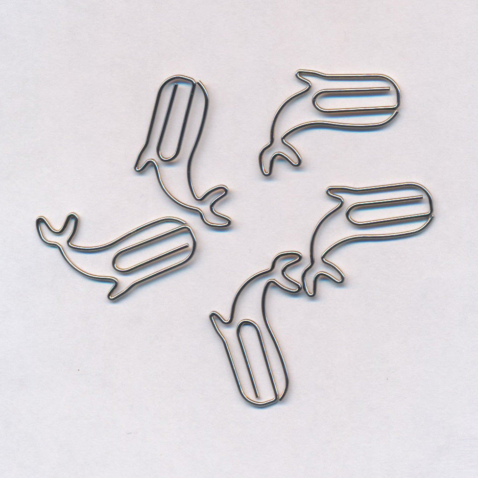 30 Paper Clips Whale - ollilypaperware
