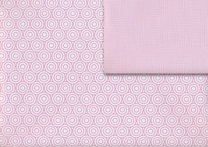 Circles and net pink gift wrap (double sided)