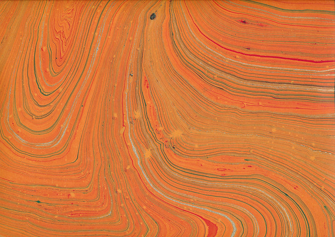 Jute Paper marbled orange 140