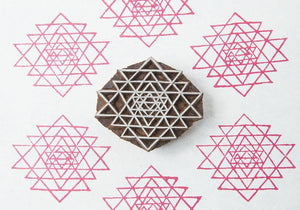Wooden stamp geometric
