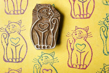 Load image into Gallery viewer, Wooden stamp cat