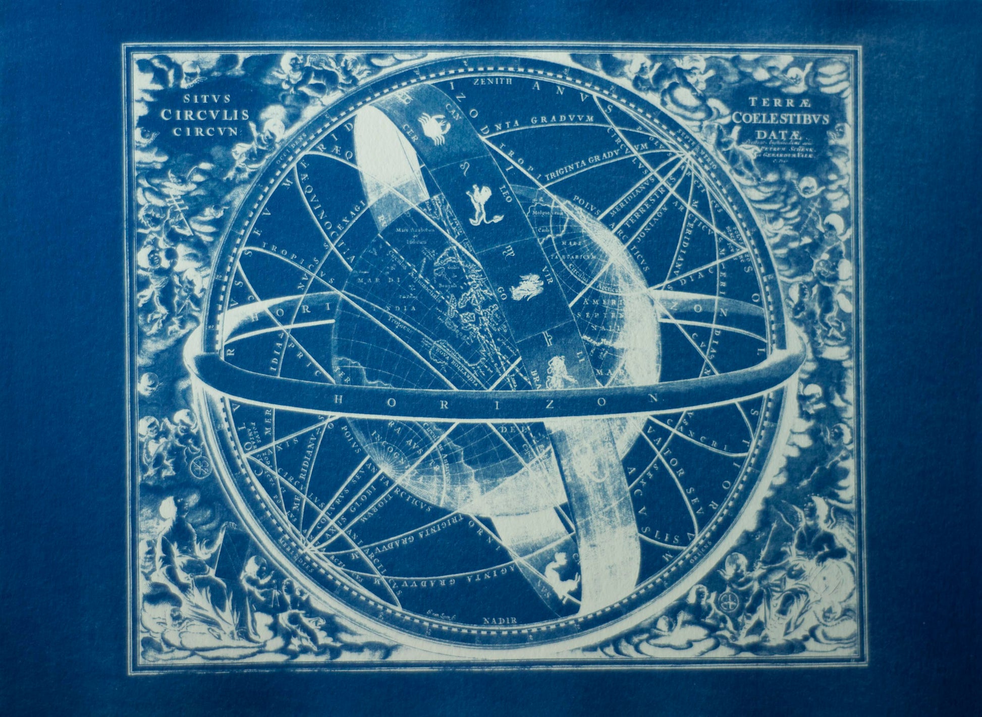 Cyanotype Astronomy - ollilypaperware