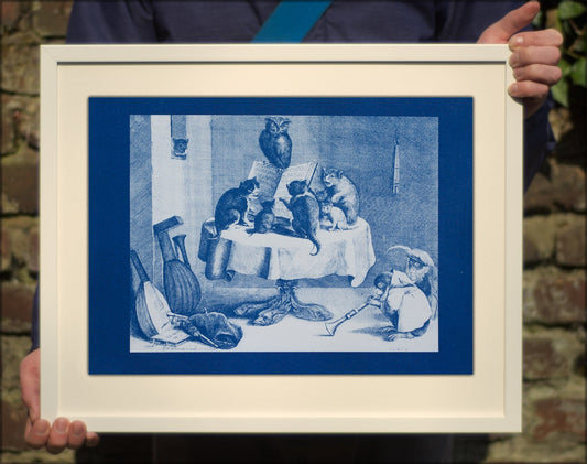 Cyanotype Cats - ollilypaperware