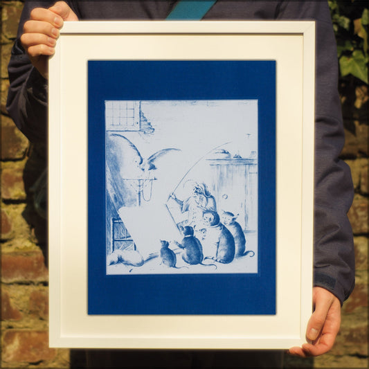 Cyanotype Cat - ollilypaperware