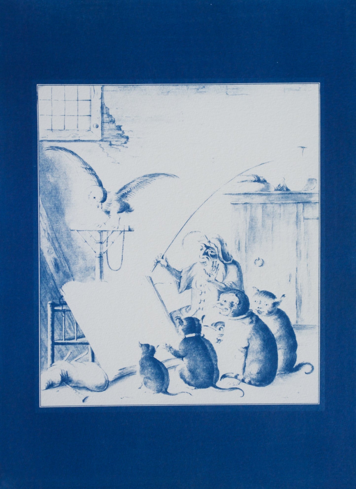 Cyanotype Cat - ollilypaperware