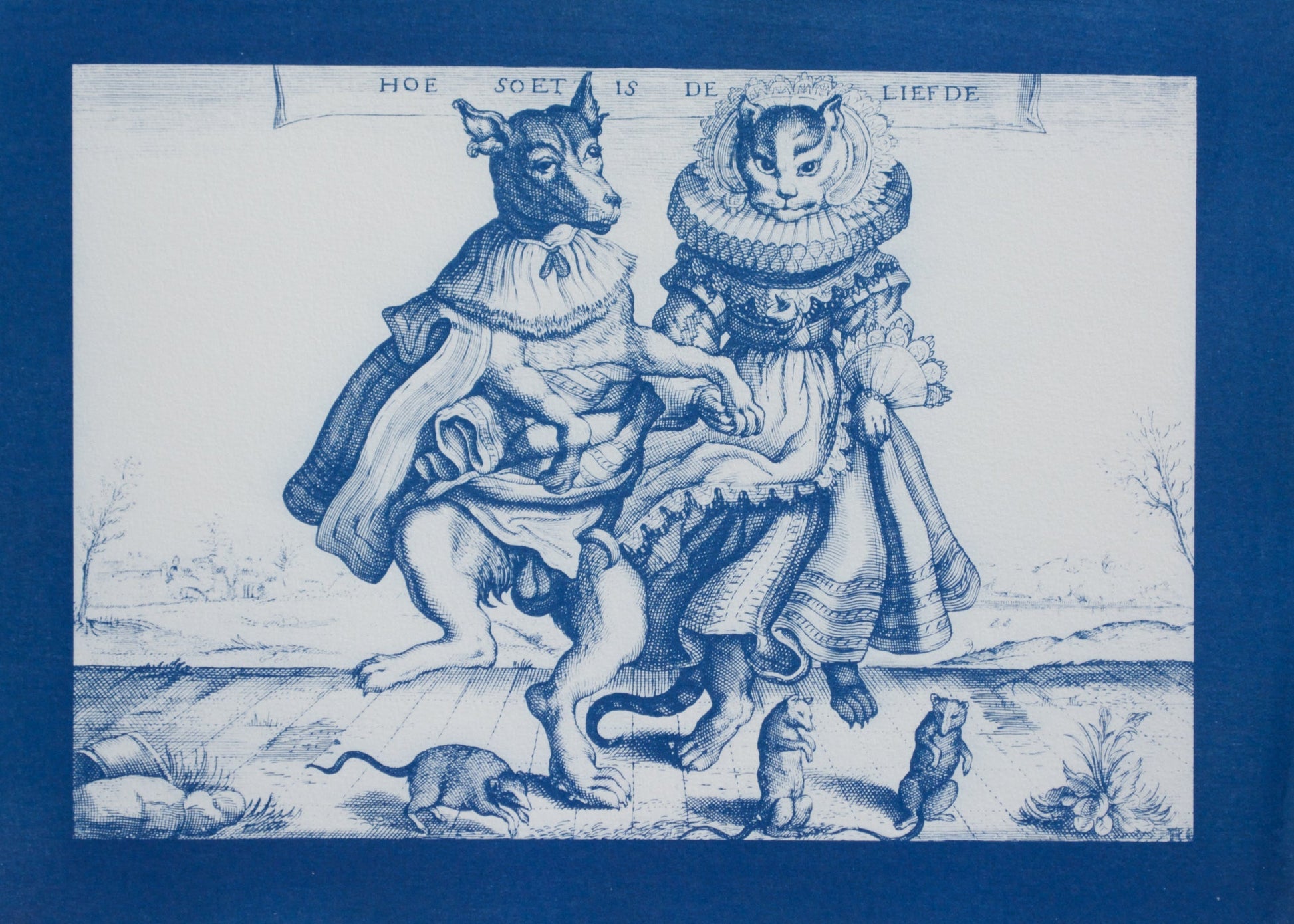 Cyanotype Cat - ollilypaperware
