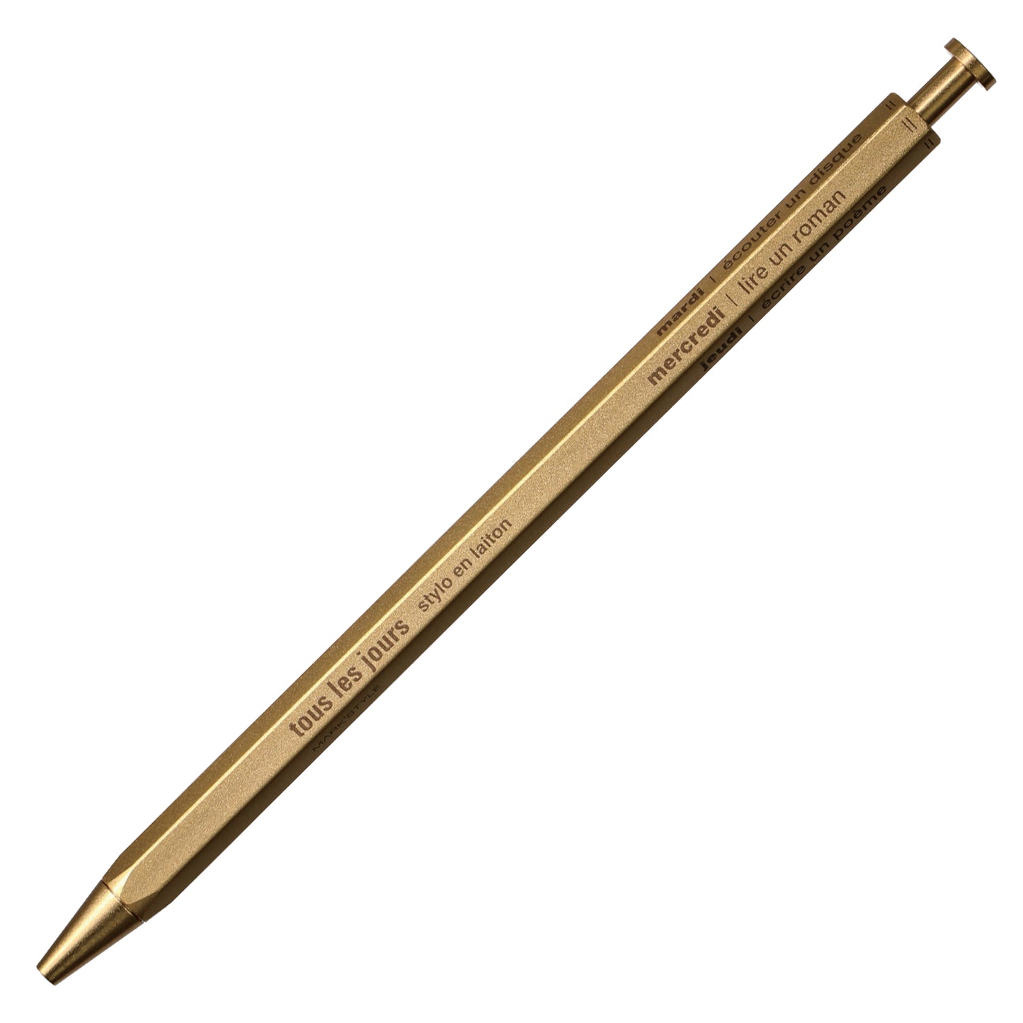 Stylo à bille Days en laiton et céramique de Mark's