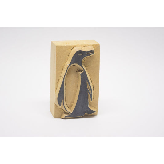 Holzstempel Pinguin