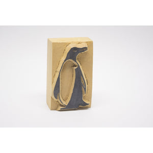 Wooden stamp penguin