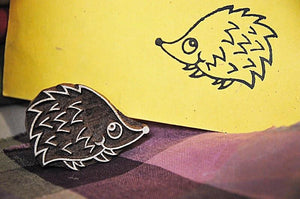 Wooden stamp hedgehog