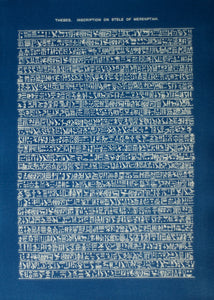 Cyanotype Hieroglyphs - ollilypaperware