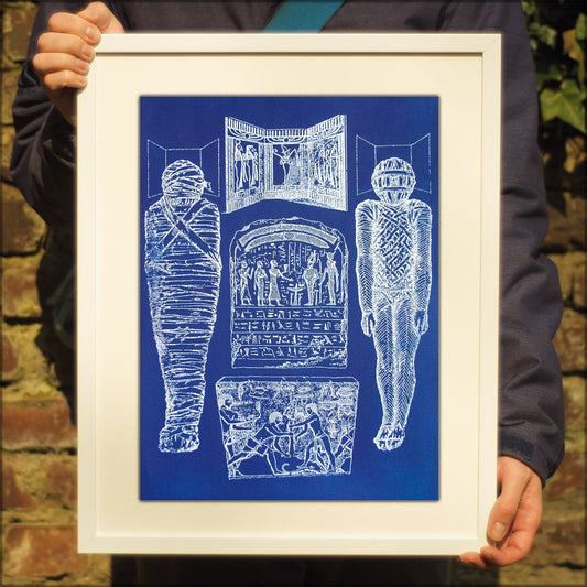 Cyanotype Old Egypt - ollilypaperware