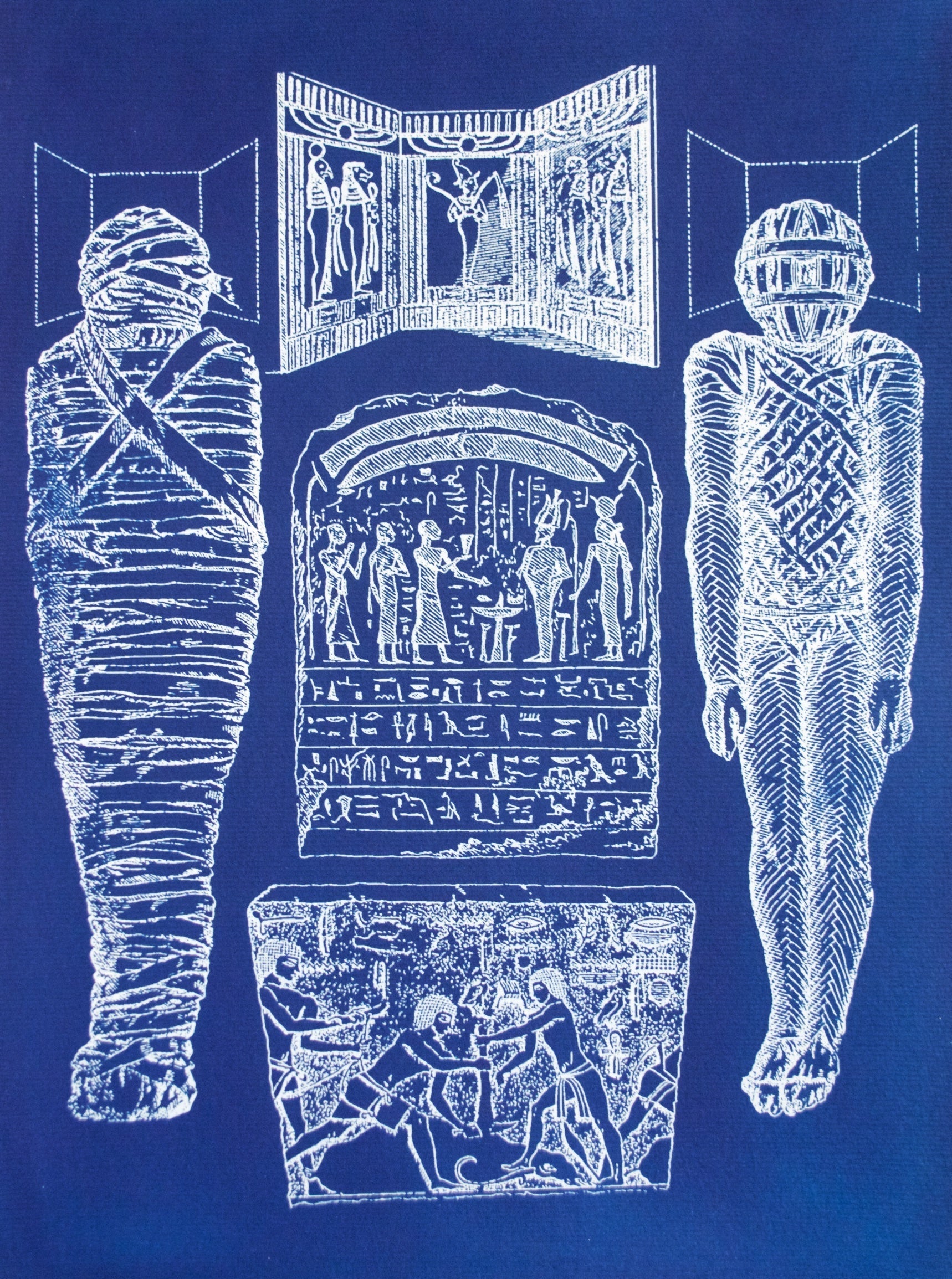 Cyanotype Old Egypt - ollilypaperware