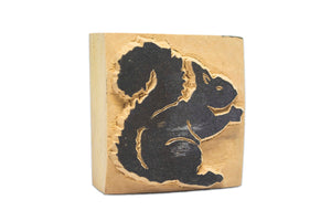 Wooden stamp squirrel