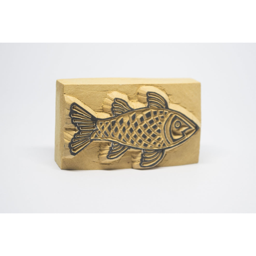 Wooden stamp fish