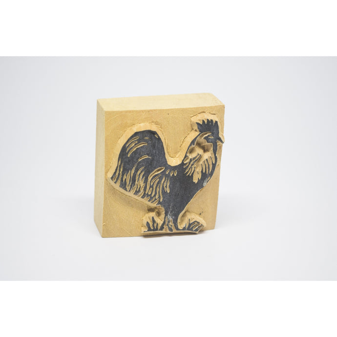 Wooden stamp rooster